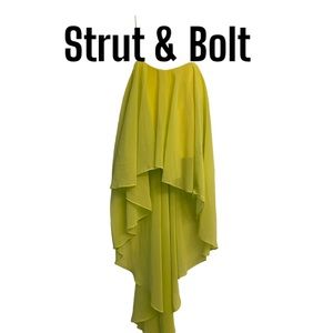 Strut & Bolt chiffon neon yellow top S NWT
